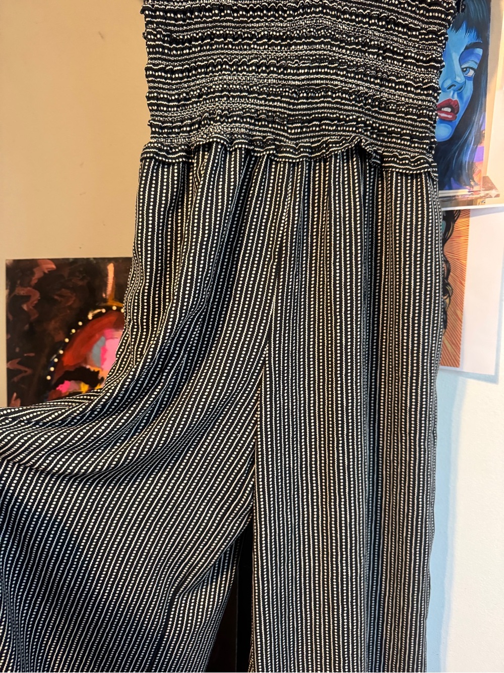 NWT Max Studio Cinch Waist Wide Leg Jumpsuit - Bell Sleeve - Medium - Picture 4 of 16